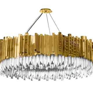 Luxurious Gold Crystal Chandelier