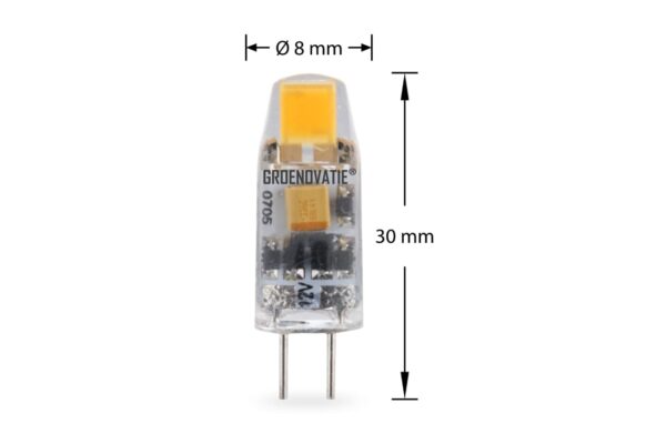 G4 LED  Light 1.2W  Dc12W with MBT Chip – 3000K Warm White – 12V AC – IP20 Rated - Image 4