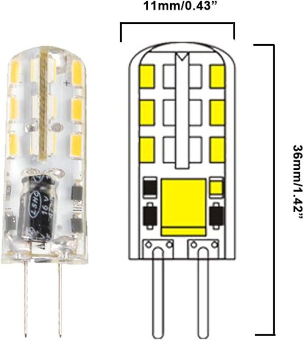 G4 LED  Light 1.2W  Dc12W with MBT Chip – 3000K Warm White – 12V AC – IP20 Rated - Image 5