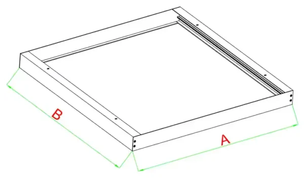 LED 60x60 Panel Light Frame – Surface & Concealed Mounting - Image 5