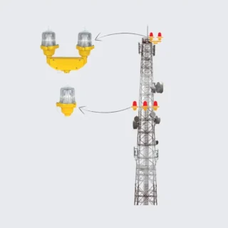 LED aircraft warning lights
