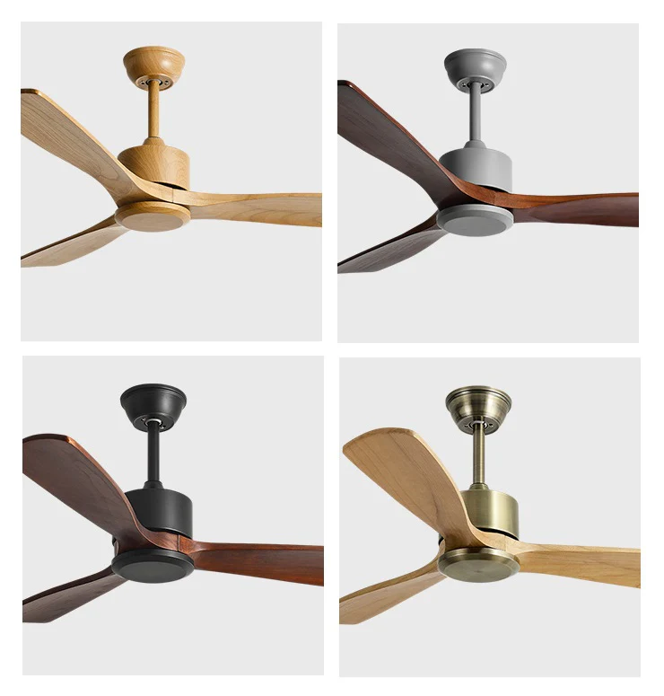 LK 100-3 52-Inch Solid Wood Ceiling Fan with Remote Control | DC Silent Motor & 6-Speed Modern Fan - Image 5