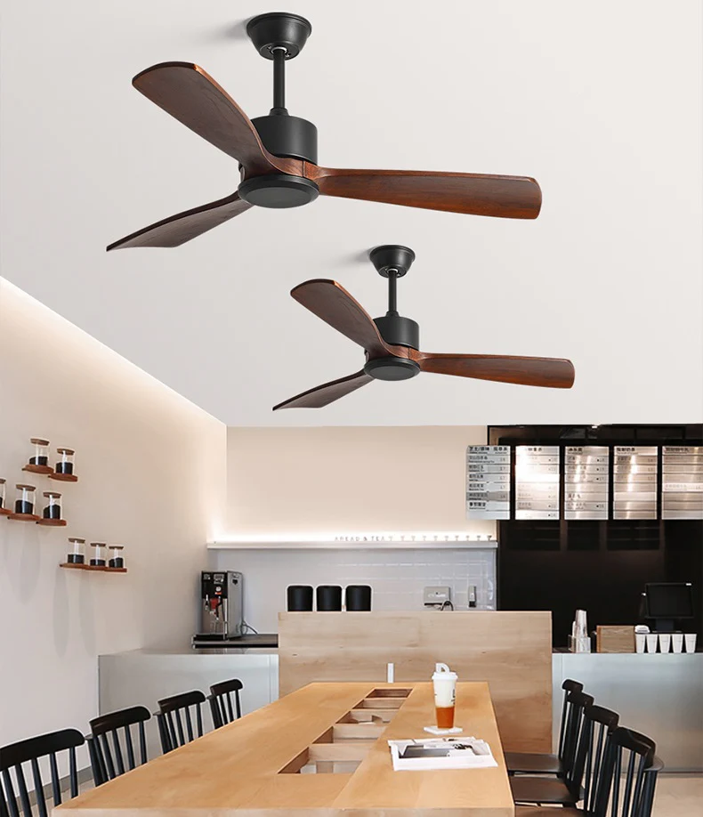 LK 100-3 52-Inch Solid Wood Ceiling Fan with Remote Control | DC Silent Motor & 6-Speed Modern Fan - Image 3