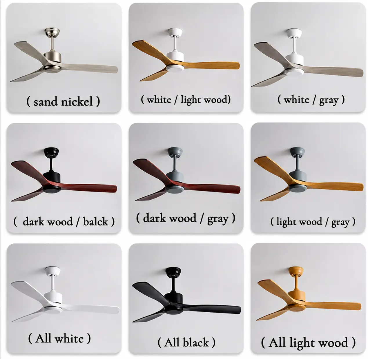 LK 100-3 52-Inch Solid Wood Ceiling Fan with Remote Control | DC Silent Motor & 6-Speed Modern Fan - Image 4